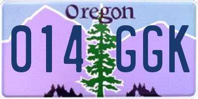 OR license plate 014GGK