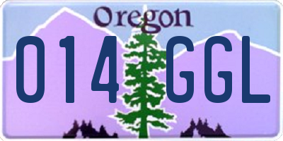 OR license plate 014GGL