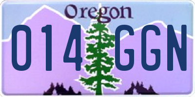 OR license plate 014GGN