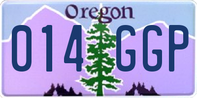 OR license plate 014GGP