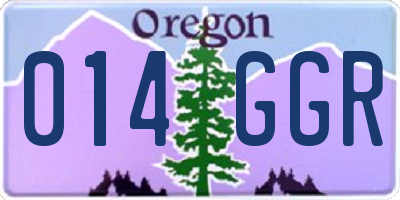 OR license plate 014GGR