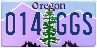 OR license plate 014GGS
