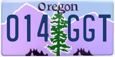 OR license plate 014GGT