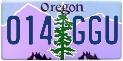 OR license plate 014GGU