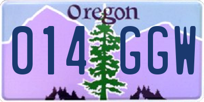 OR license plate 014GGW