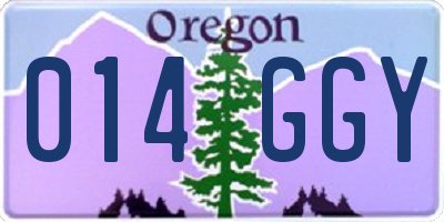OR license plate 014GGY