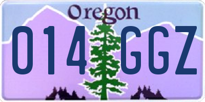 OR license plate 014GGZ