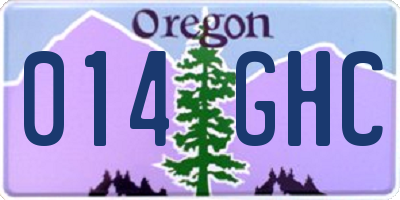 OR license plate 014GHC