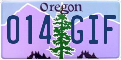 OR license plate 014GIF