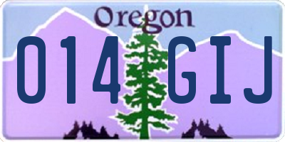 OR license plate 014GIJ