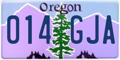 OR license plate 014GJA