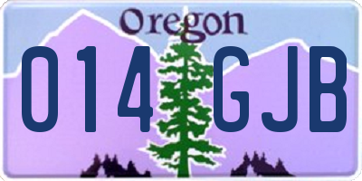 OR license plate 014GJB