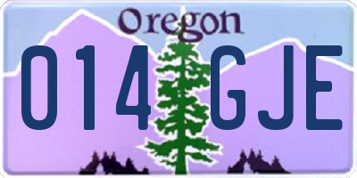OR license plate 014GJE