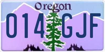OR license plate 014GJF