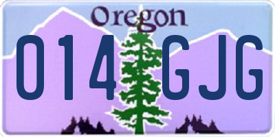 OR license plate 014GJG