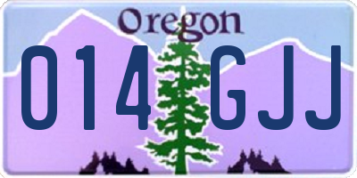 OR license plate 014GJJ
