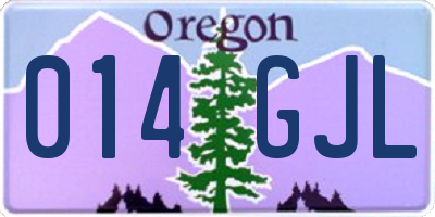 OR license plate 014GJL