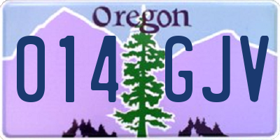 OR license plate 014GJV