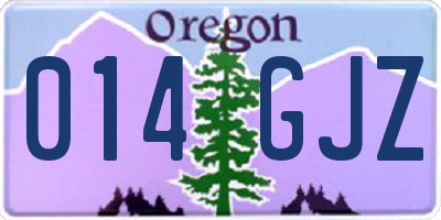 OR license plate 014GJZ
