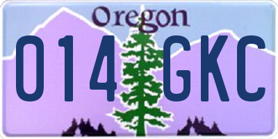 OR license plate 014GKC