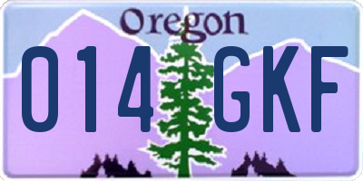 OR license plate 014GKF