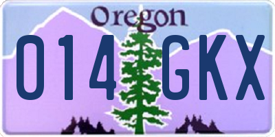 OR license plate 014GKX