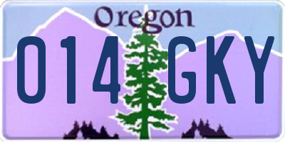 OR license plate 014GKY