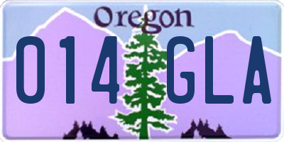 OR license plate 014GLA