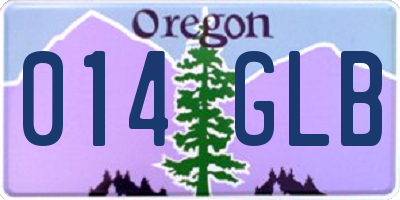 OR license plate 014GLB