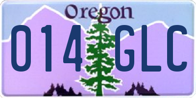 OR license plate 014GLC