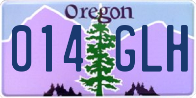 OR license plate 014GLH