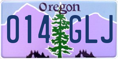 OR license plate 014GLJ