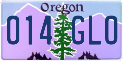 OR license plate 014GLO