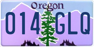 OR license plate 014GLQ