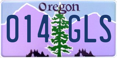 OR license plate 014GLS