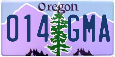 OR license plate 014GMA