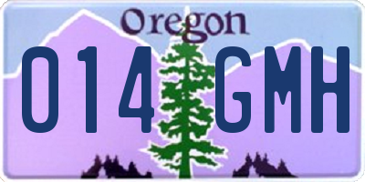 OR license plate 014GMH