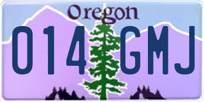 OR license plate 014GMJ