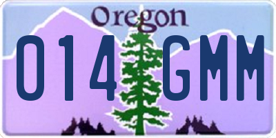 OR license plate 014GMM