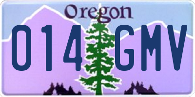 OR license plate 014GMV