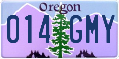 OR license plate 014GMY
