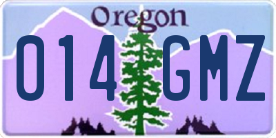 OR license plate 014GMZ