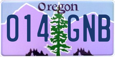 OR license plate 014GNB