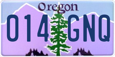 OR license plate 014GNQ