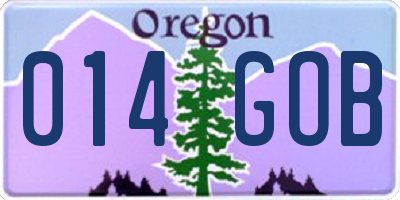 OR license plate 014GOB