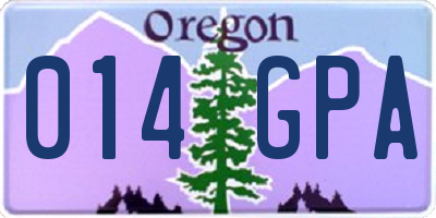 OR license plate 014GPA