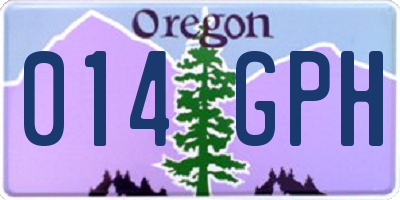 OR license plate 014GPH