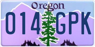 OR license plate 014GPK