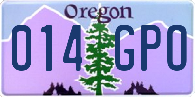 OR license plate 014GPO