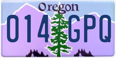 OR license plate 014GPQ